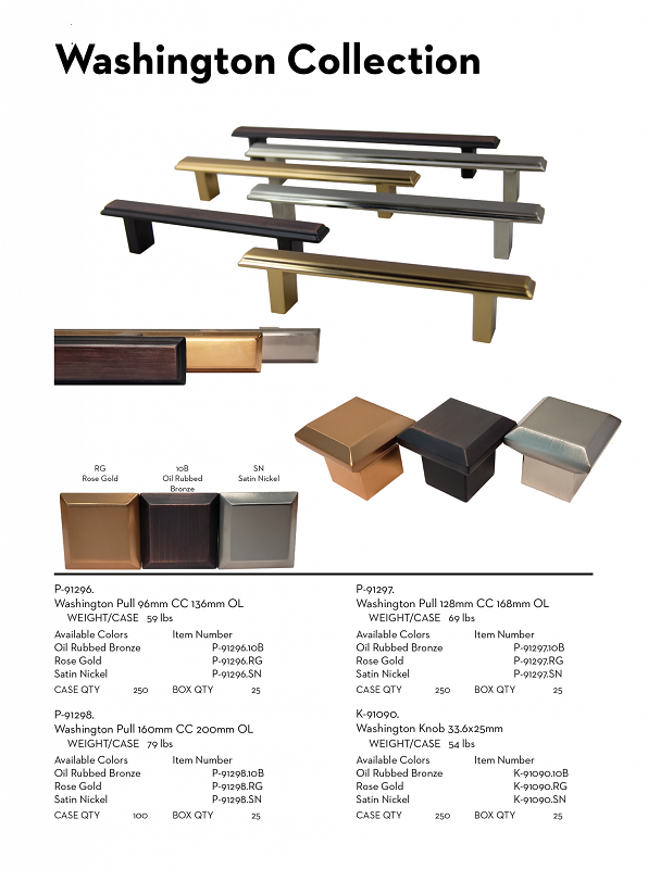 Washington Collection pull Bars