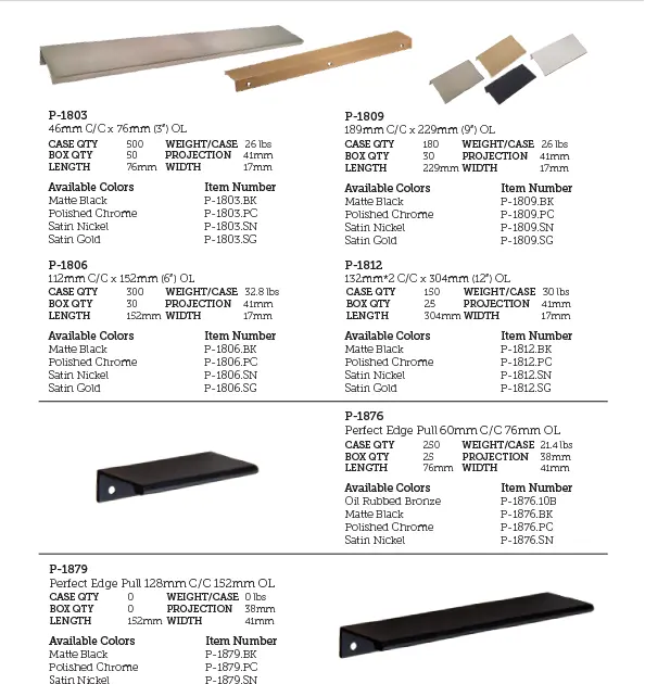 Tab Pulls Cabinet Hardware Collection