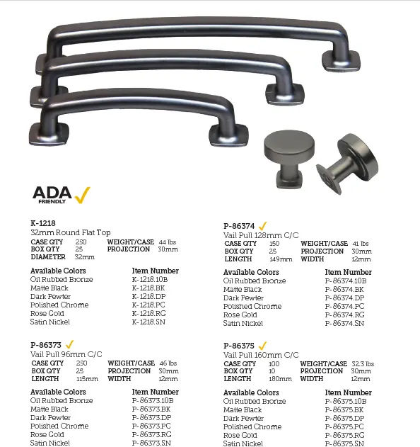 Vail cabinet hardware Collection